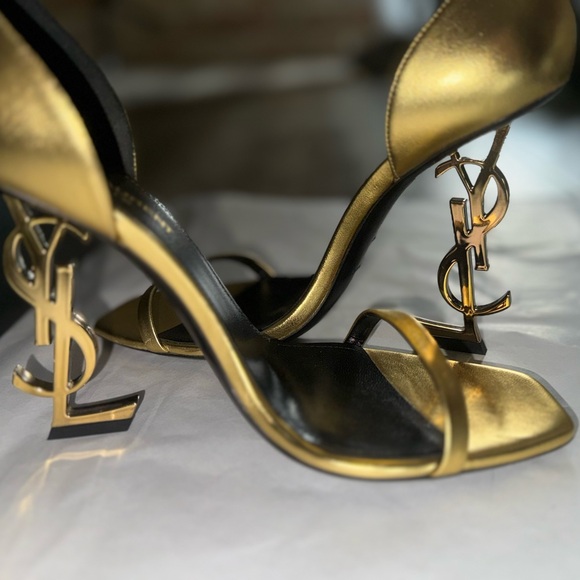 Saint Laurent Gold Women's Heels - Picture 8 of 12